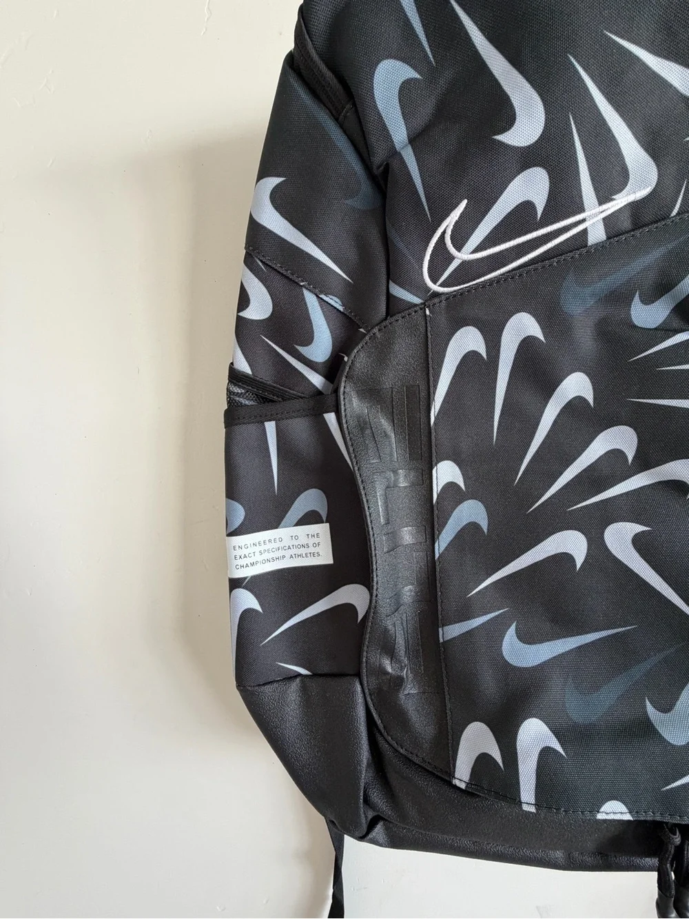 Nike Black Graphic Swoosh Backpack